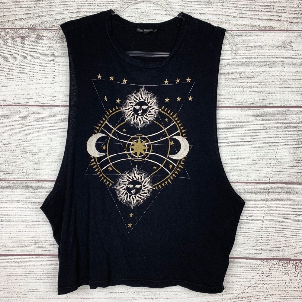 Truly Madly Deeply Sun and Moon Arm Cutout Tank